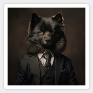 Schipperke Dog in Suit Sticker